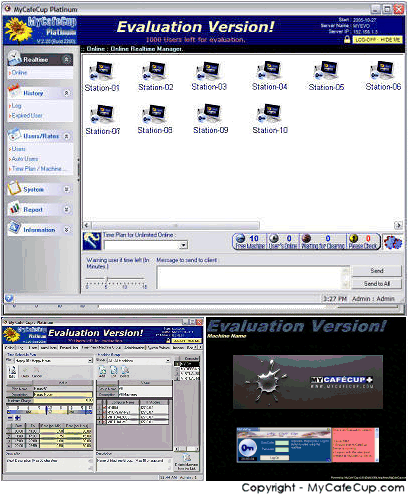 CYBER INTERNET CAFE SOFTWARE MyCafeCup Screenshot